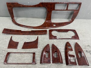ダイハツ ムーヴ X 前期 (L150S) 木目調 パネルカバー 10点セット 社外？メーカー不明 破損無