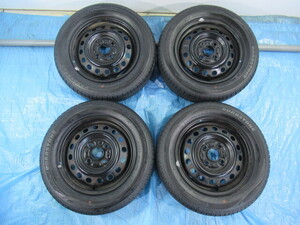 155/65R13 夏タイヤ ROADSTONE スズキ純正鉄 13インチ 4B 4H 100 ET45 中古4本 MRワゴン アルト セルボ パレット ワゴンR
